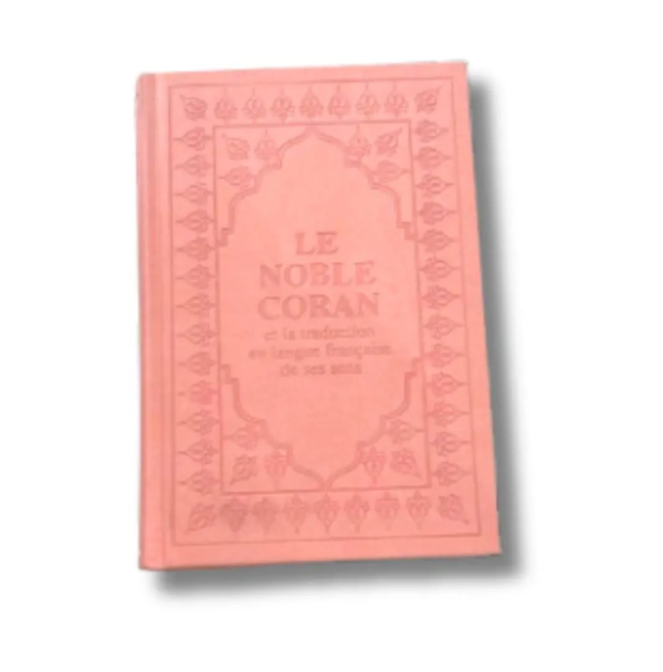 Coran Arabe Français Rose Clair Grand Format