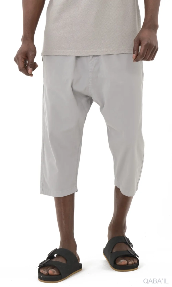Bermuda Coton Stretch Gris Qaba'il