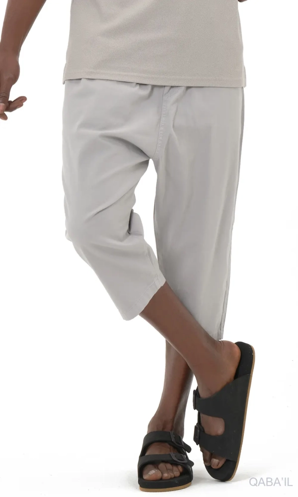 Bermuda Coton Stretch Gris Qaba'il