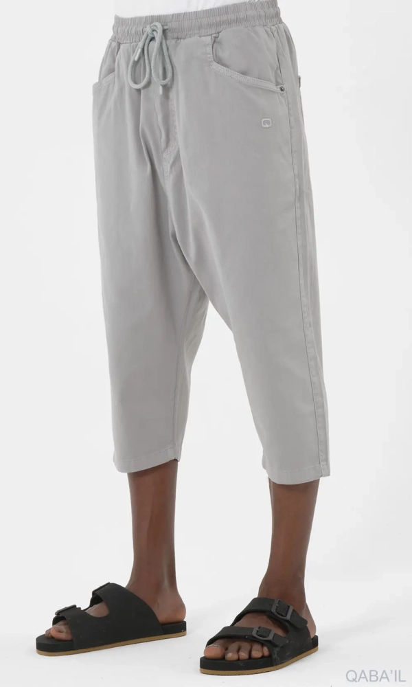 Bermuda Coton Stretch Gris Qaba'il