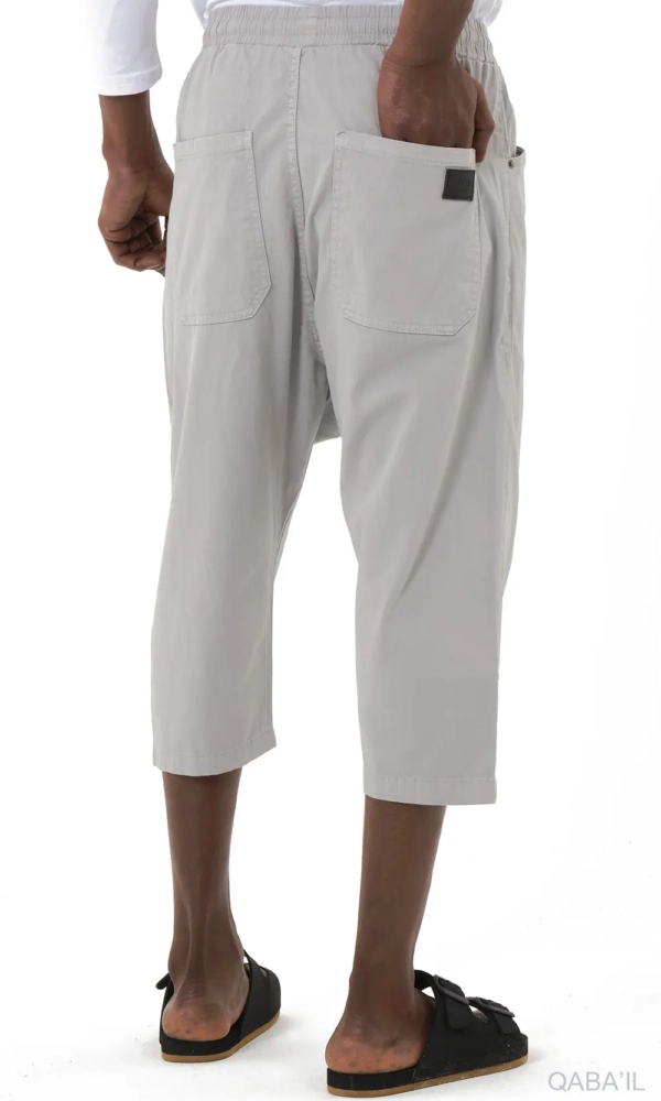 Bermuda Coton Stretch Gris Qaba'il