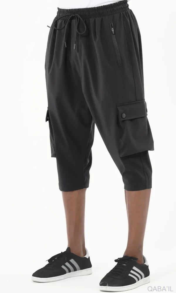 Pantacourt Cargo Trek Noir Qaba'il
