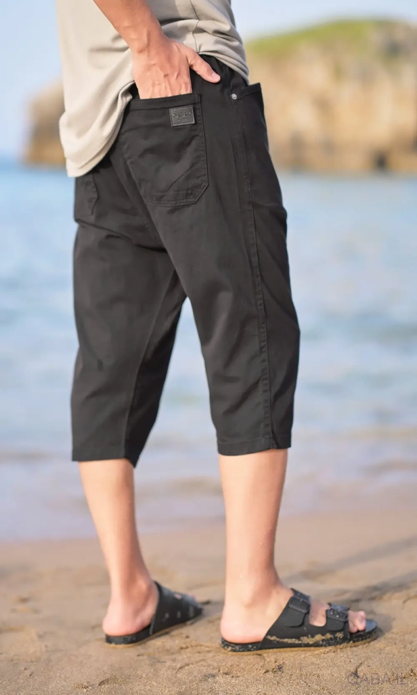 Bermuda Coton Stretch Noir Qaba'il