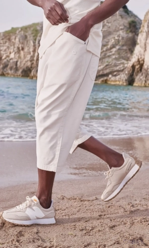 Bermuda Coton Stretch Ecru Qaba'il