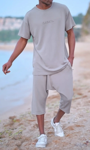 Ensemble Oversized Gris Qaba'il