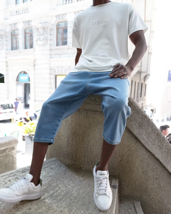 Bermuda Stretch Bleu Clair Qaba'il