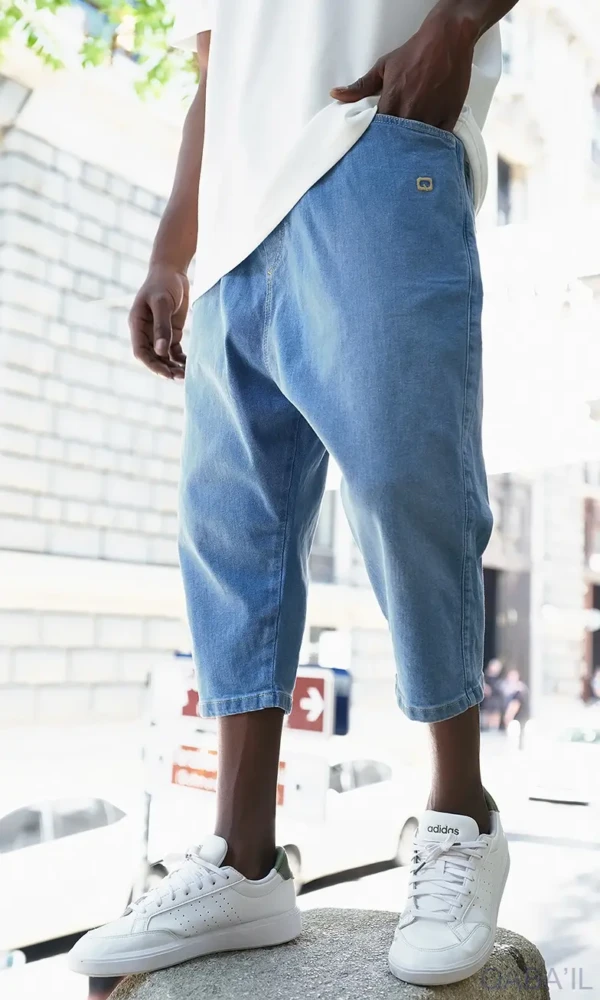 Bermuda Stretch Bleu Clair Qaba'il
