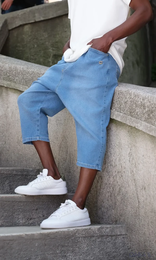 Bermuda Stretch Bleu Clair Qaba'il