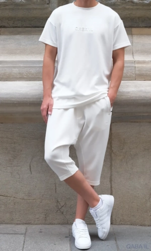 Ensemble Oversized Ecru Qaba'il