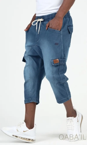 Jean Cargo Stretch Bleu Brut Qaba'il
