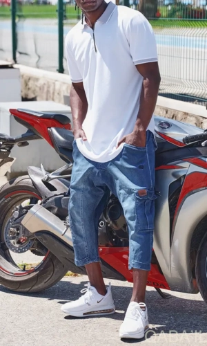 Jean Cargo Stretch Bleu Brut Qaba'il