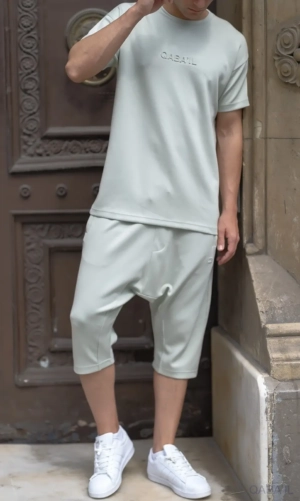Ensemble Oversized Vert Qaba'il