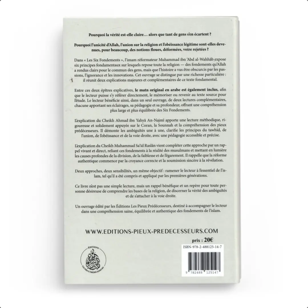 Les Six Fondements - Editions Les Pieux Prédécesseurs