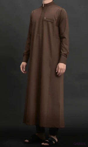 Qamis QL Bey Marron Qaba'il