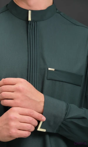 Qamis QL Bey Vert Qaba'il