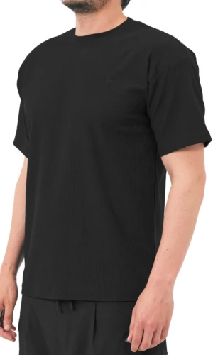 T-shirt Oversized Waffle Noir Qaba'il