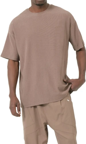 T-shirt Oversized Waffle Taupe Qaba'il