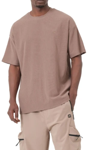 T-shirt Oversized Waffle Taupe Qaba'il