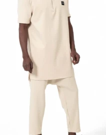 Ensemble Qamis Court Silent Beige Qaba'il