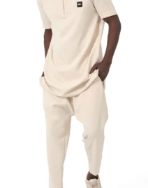 Ensemble Qamis Court Silent Beige Qaba'il