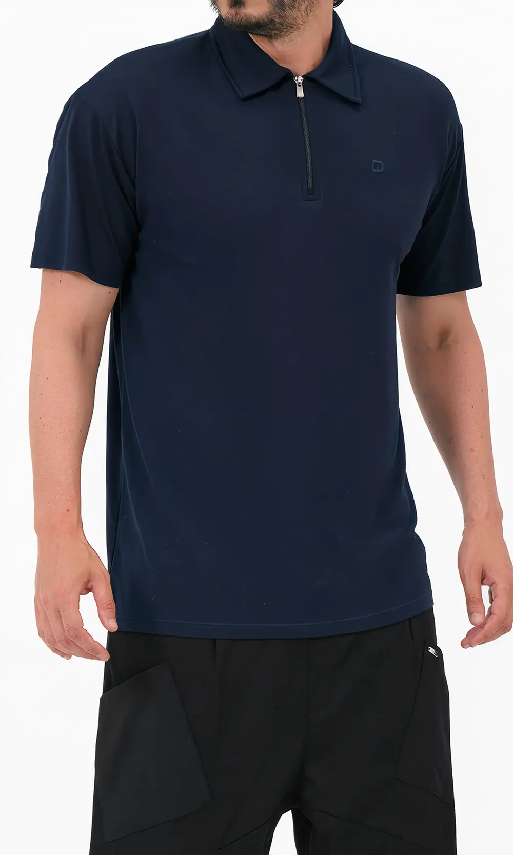 Polo Zip Oversized Bleu Nuit Qaba’il