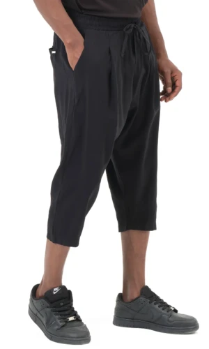 Pantacourt Classik Tencel Noir Qaba'il