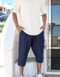 Pantacourt Classik Tencel Navy Qaba'il